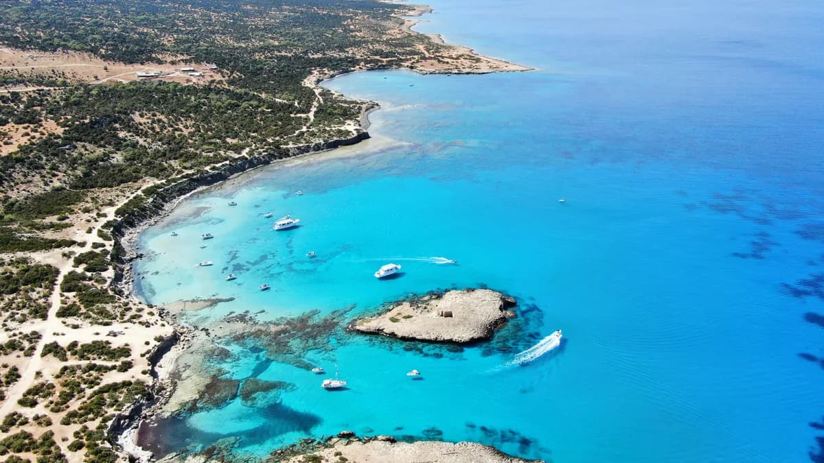 Stunning bird's eye view in Paphos, Cyprus.