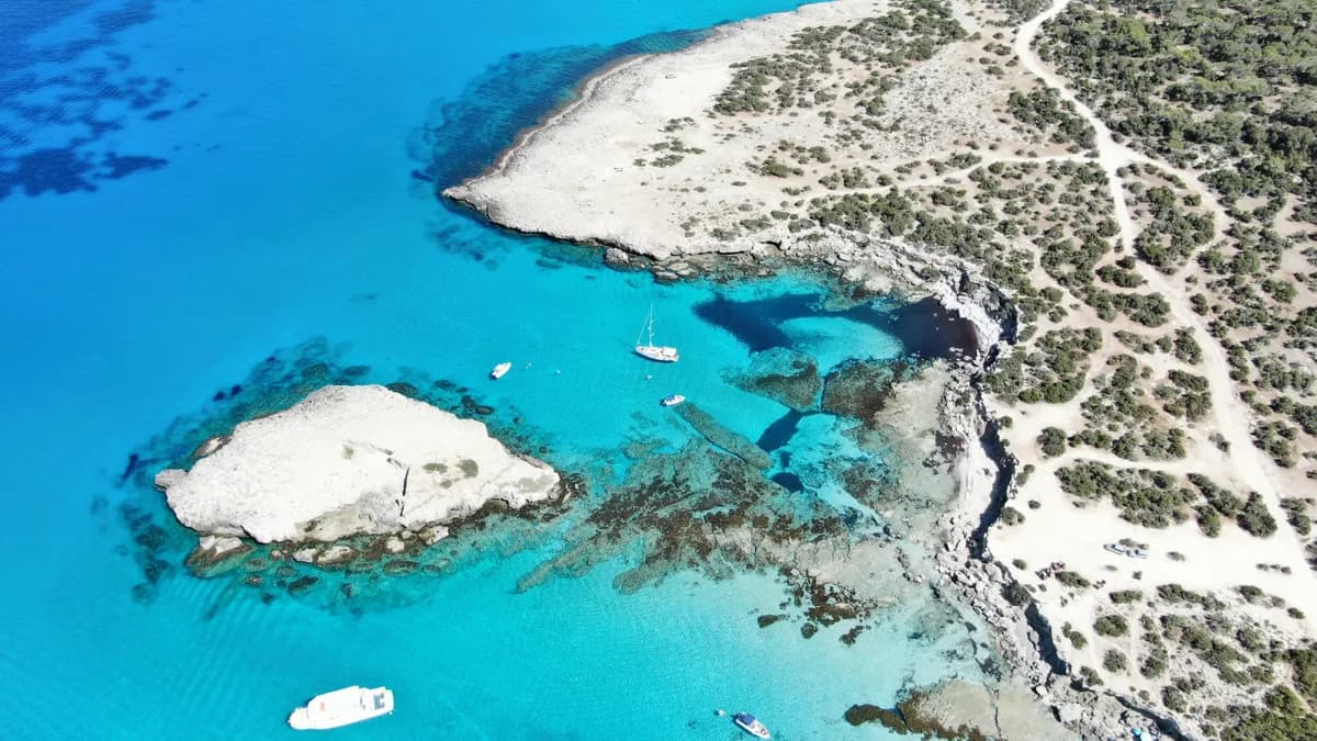 Exceptional clear waters of Paphos, Cyprus.